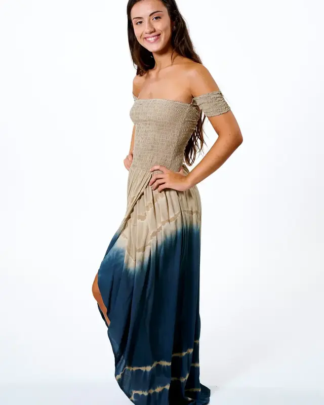 Melé Beach Lange Jurk Topali Cantik Navy