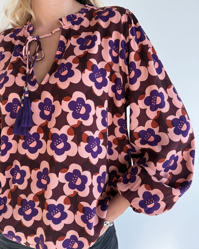 Bindi by Sust Joy Blouse Printed Rayon Sixties