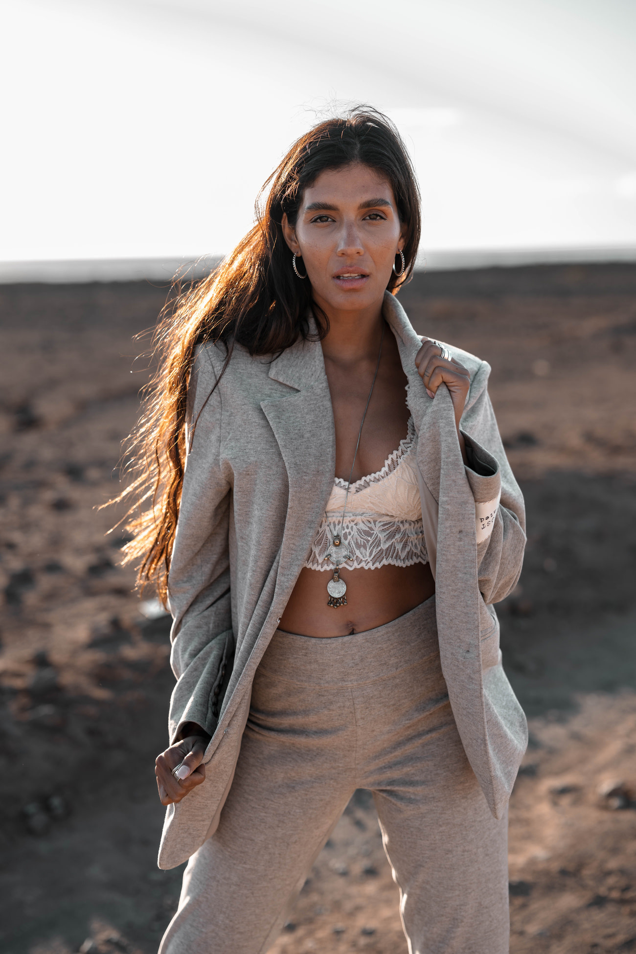 Moost Wanted Maeve Blazer Beige Melange