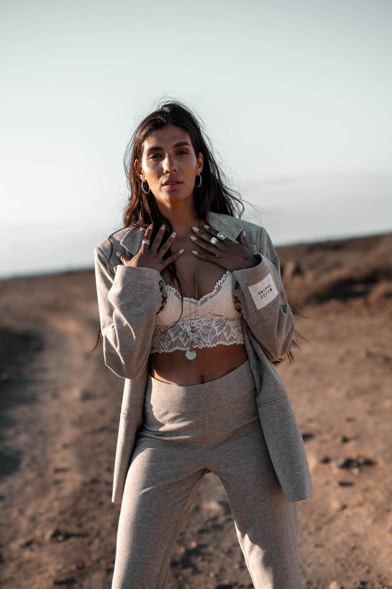 Moost Wanted Maeve Blazer Beige Melange