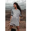 Bowie T-Shirt Dress Washed Grey