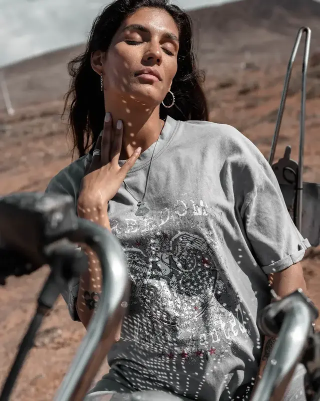 Moost Wanted Bowie T-Shirt Dress Washed Grey