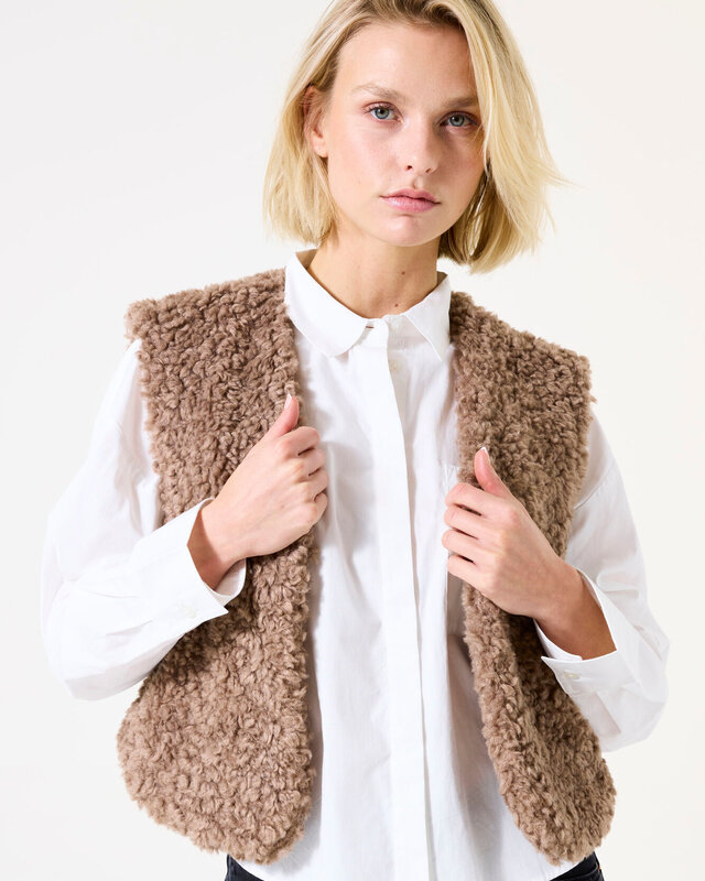 Garcia Ladies Gilet Taupe - I50290 -