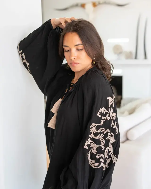 Ibzmode Blouse Encanto Cosido Black