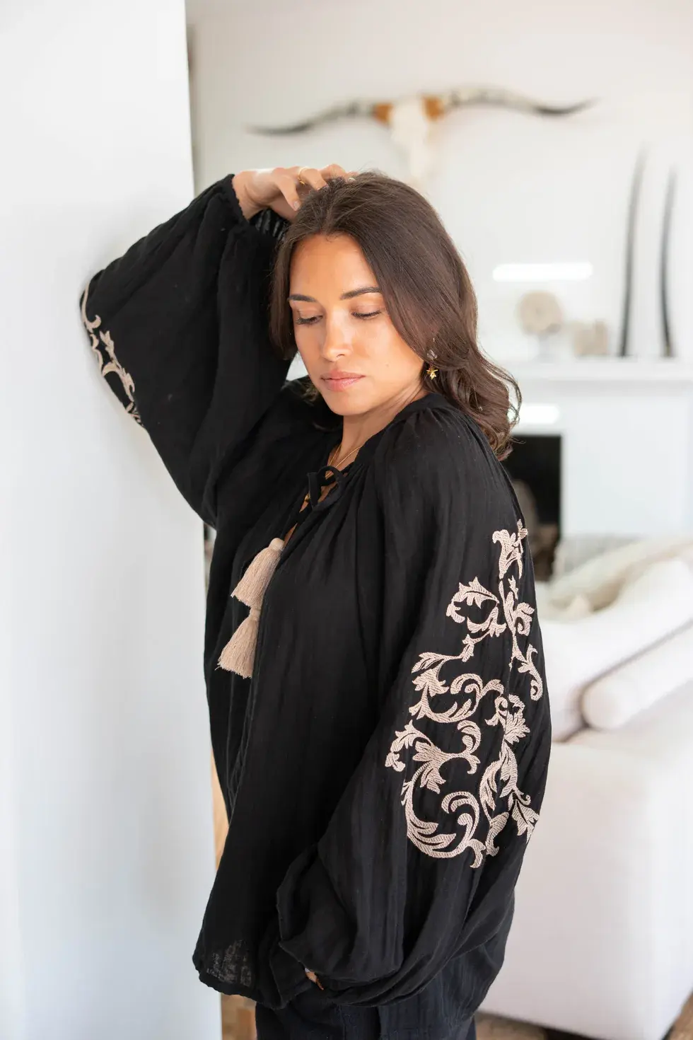 Ibzmode Blouse Encanto Cosido Black