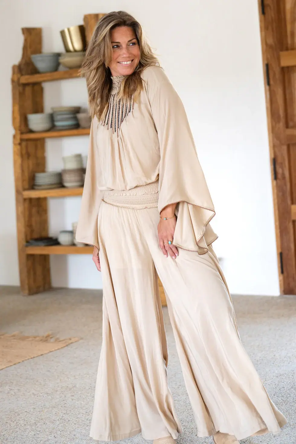 Ibzmode Pants Vena Estilo Ecru