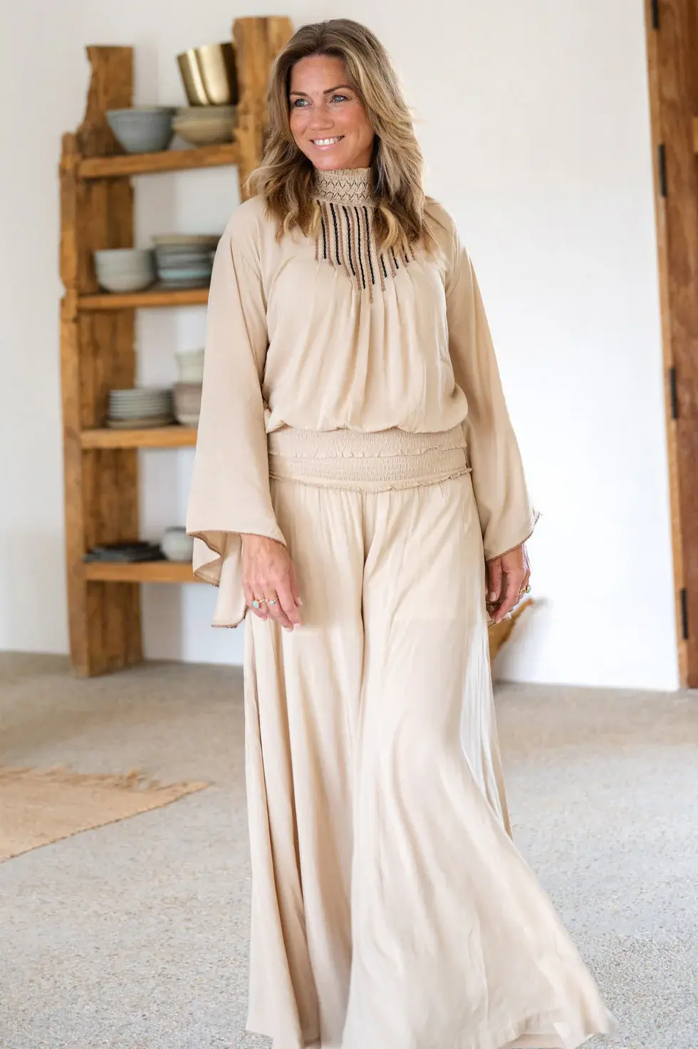 Ibzmode Pants Vena Estilo Ecru