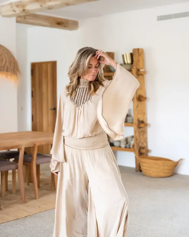 Ibzmode Pants Vena Estilo Ecru