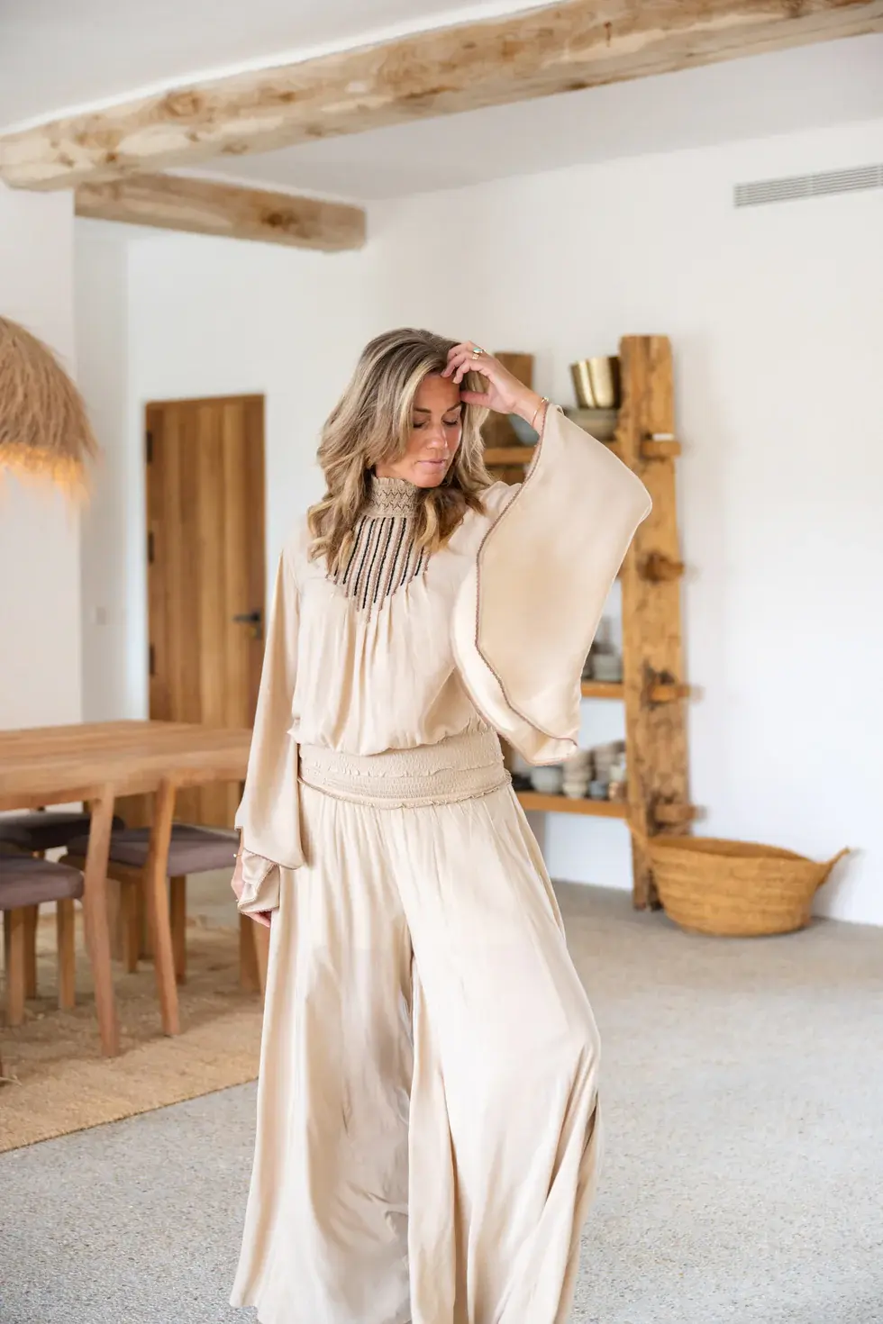 Ibzmode Pants Vena Estilo Ecru