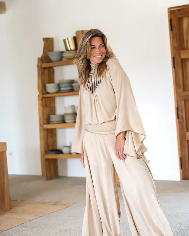 Ibzmode Pants Vena Estilo Ecru