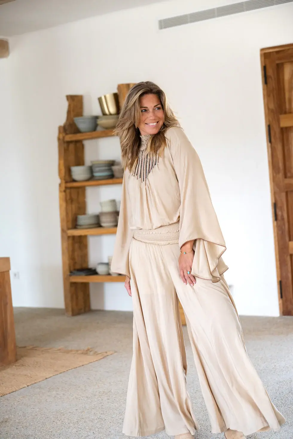 Ibzmode Pants Vena Estilo Ecru