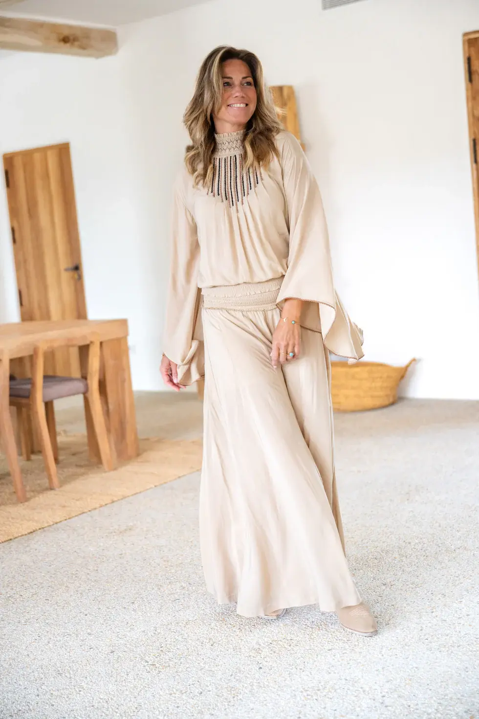 Ibzmode Flair Top Estillo Ecru