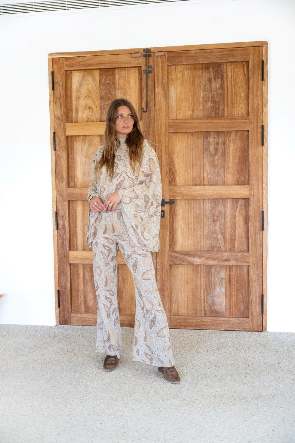 Ibzmode Pantalon Vena Paisley Ecru