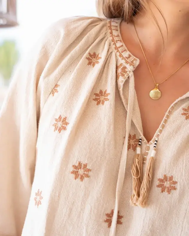 Ibzmode Blouse Lindo Suave Ecru