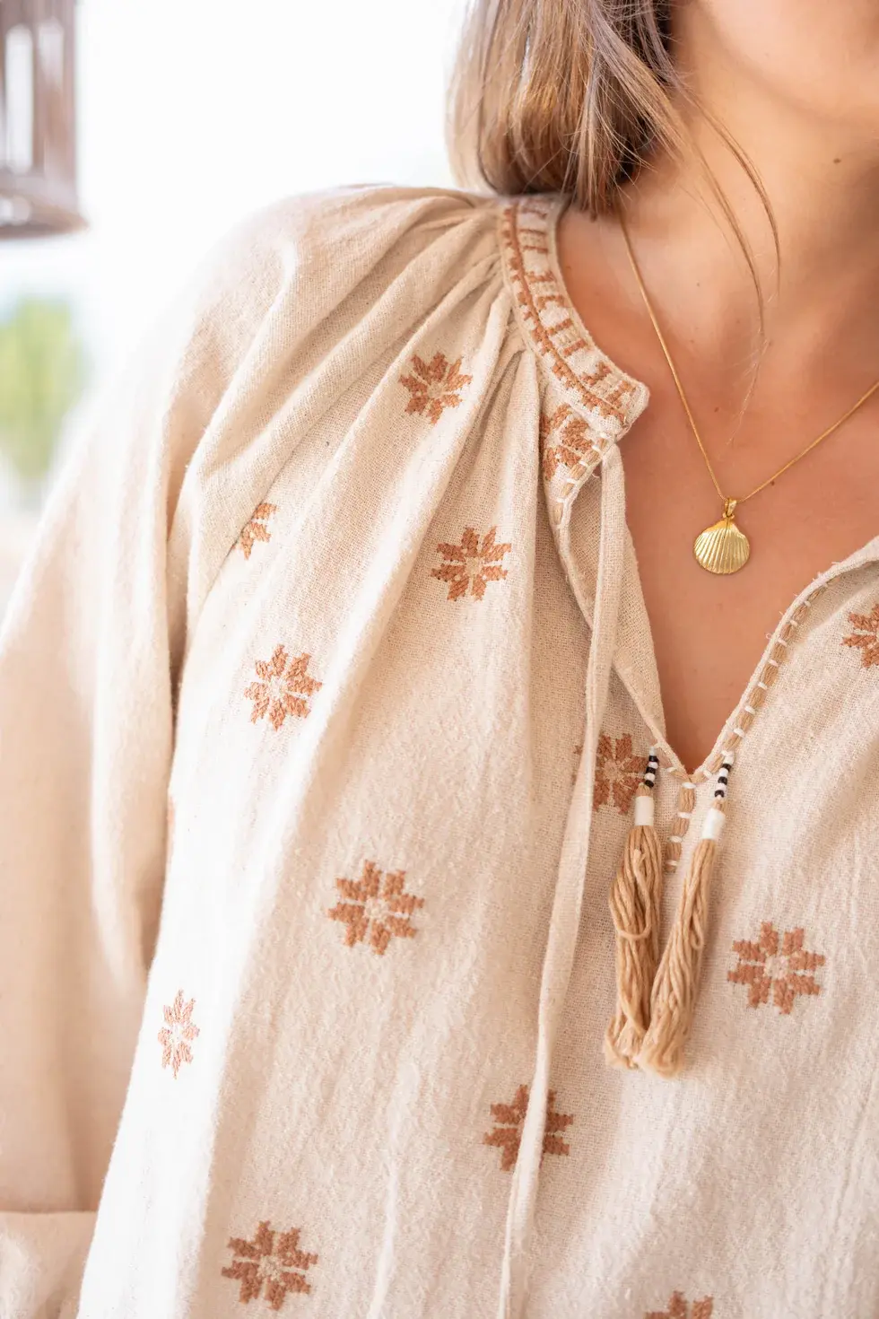 Ibzmode Blouse Lindo Suave Ecru