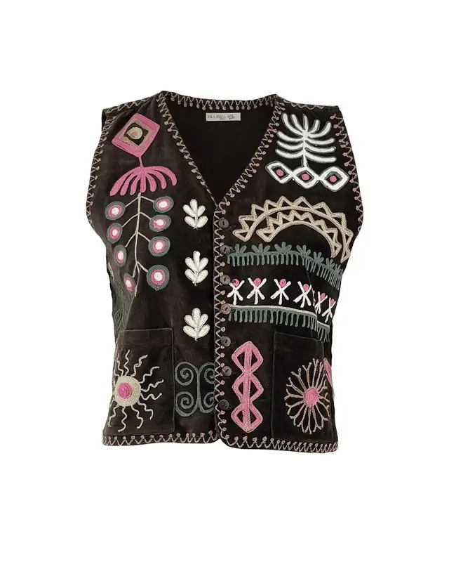 Isla Ibiza Bonita Gilet Fortuna Dark Brown
