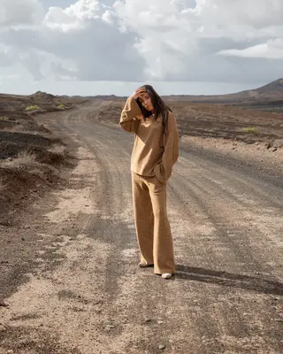 Moost Wanted Jaida Pants Brown Melange