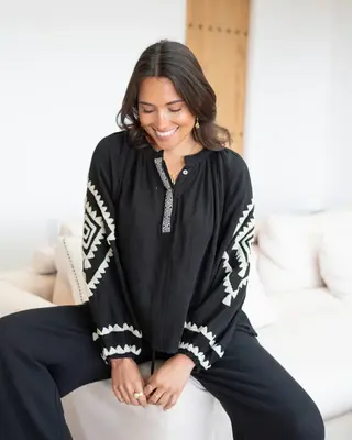 Ibzmode Blouse Ventana Libre Black