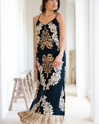 Ibzmode Strap Dress Jacquard Black