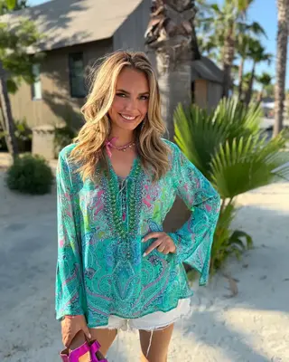 Valery Vain Fanny Blouse Azur