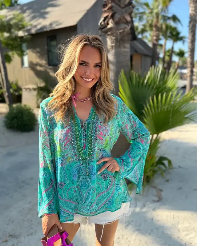 Valery Vain Fanny Blouse Azur