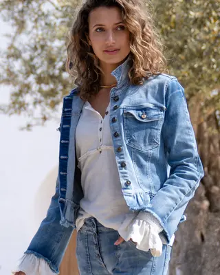 Isla Ibiza Bonita Denim Jacket Cadiz Wide Sleeves