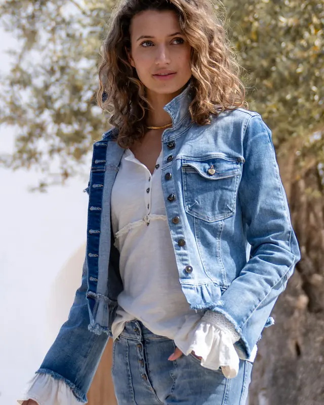 Isla Ibiza Bonita Denim Jacket Cadiz Wide Sleeves