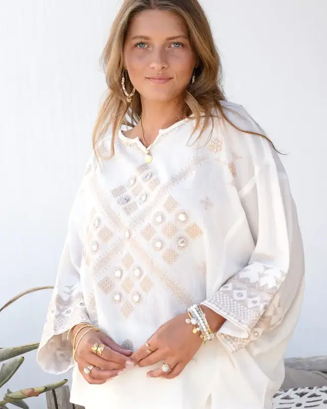 Ibzmode Top Naluna Sundara Ivory