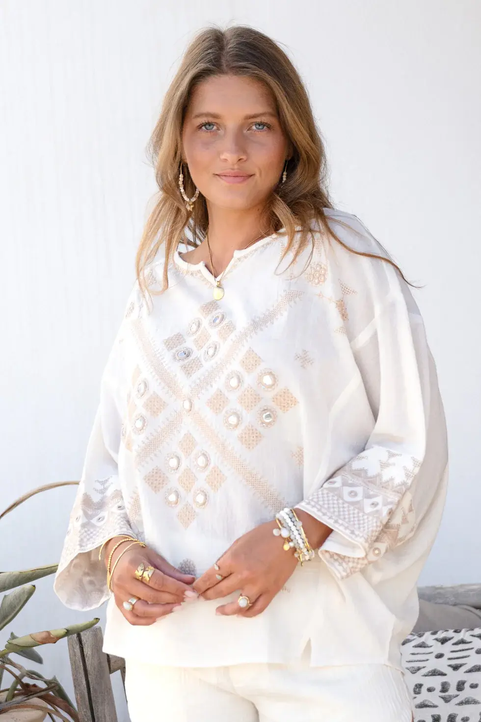 Ibzmode Top Naluna Sundara Ivory