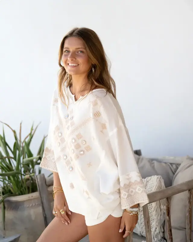 Ibzmode Top Naluna Sundara Ivory