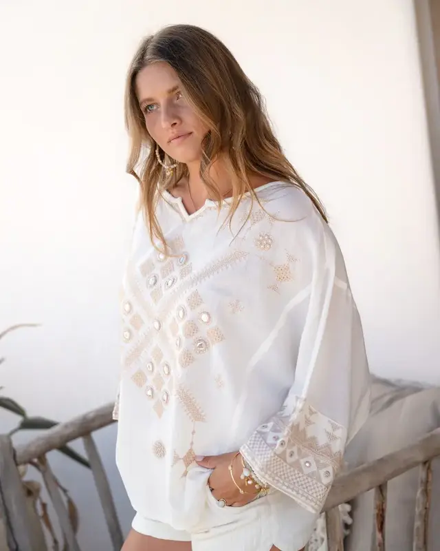 Ibzmode Top Naluna Sundara Ivory