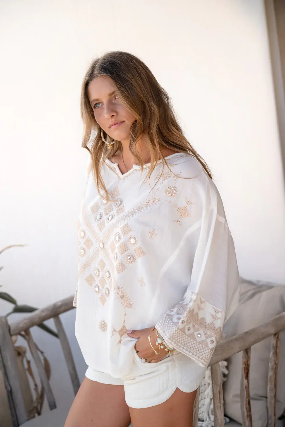 Ibzmode Top Naluna Sundara Ivory