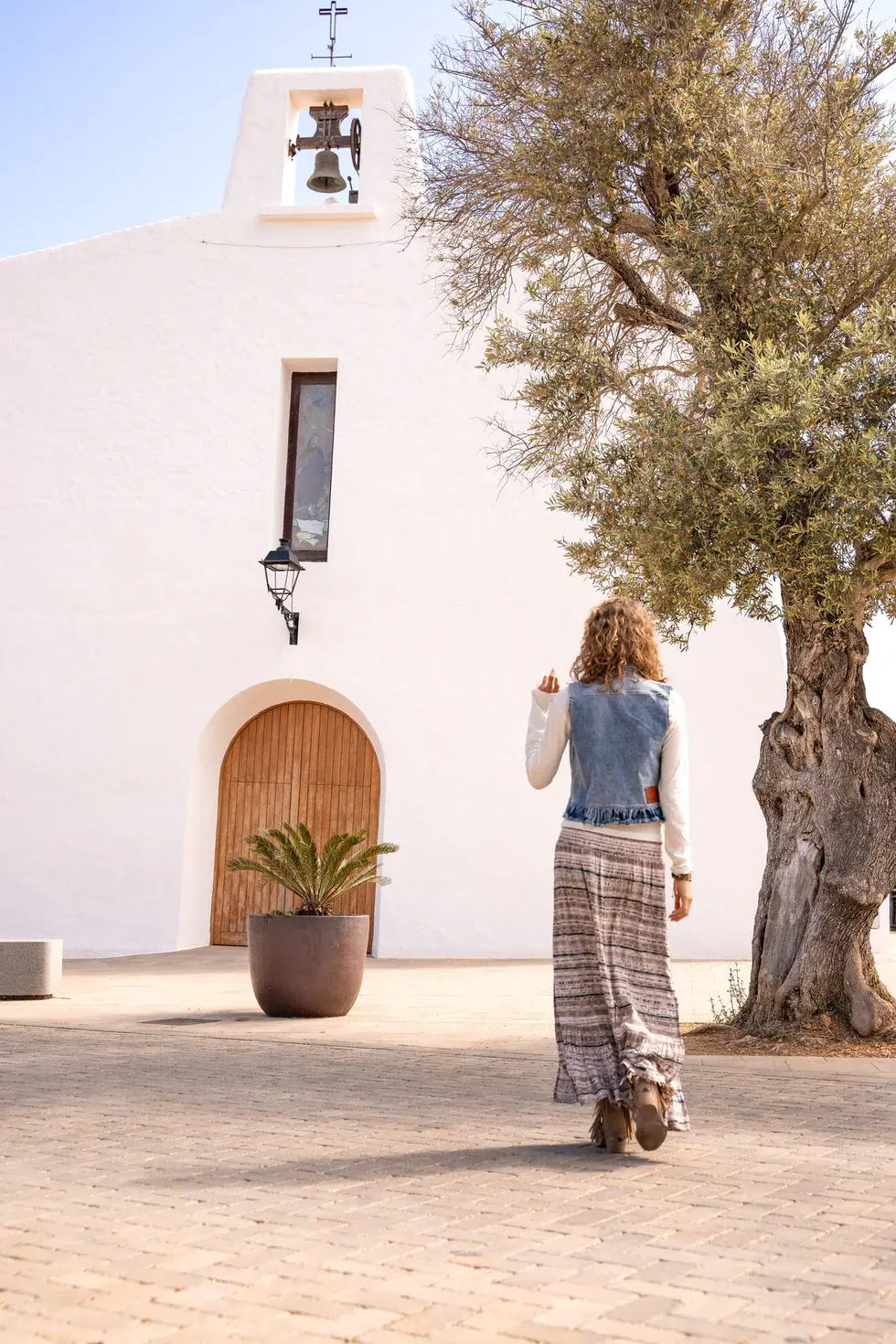 Isla Ibiza Bonita Denim Gilet - Ruffled Dark Blue