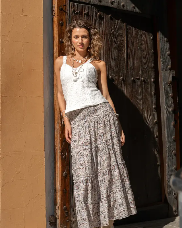 Isla Ibiza Bonita Lange Rok Morena Print