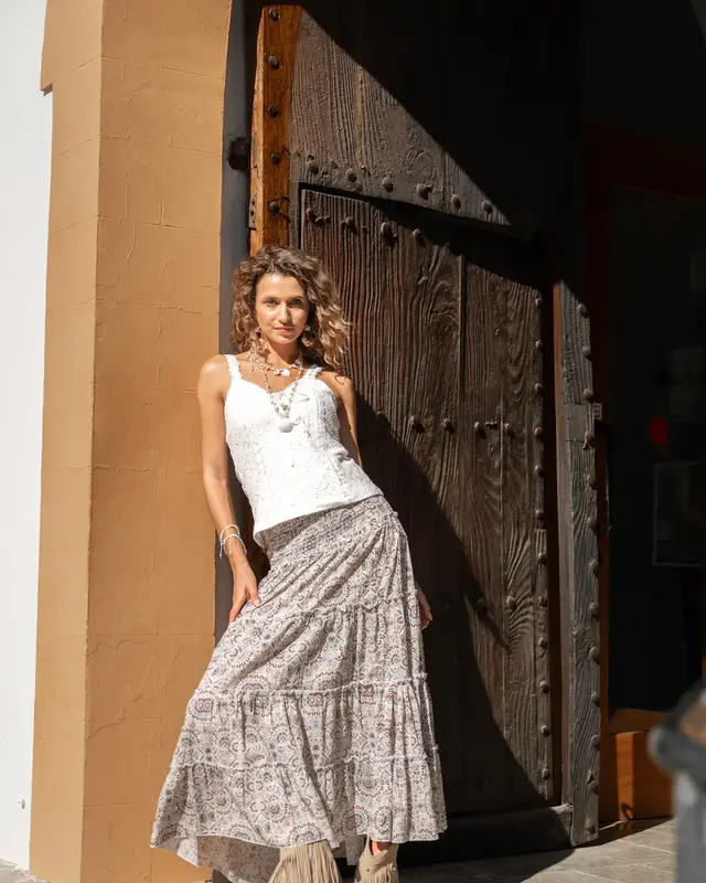 Isla Ibiza Bonita Lange Rok Morena Print