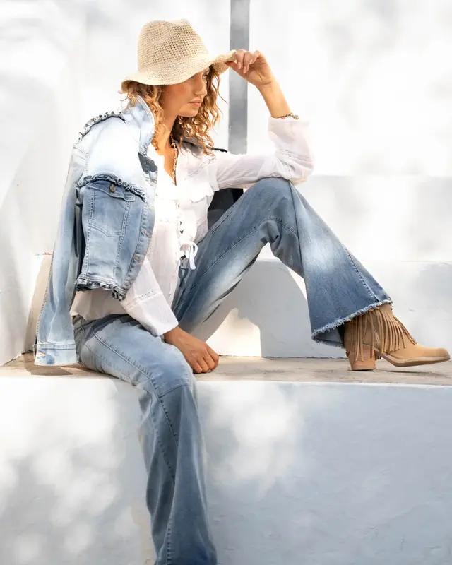 Isla Ibiza Bonita Jeans Jacket Murcia Drogo Blue