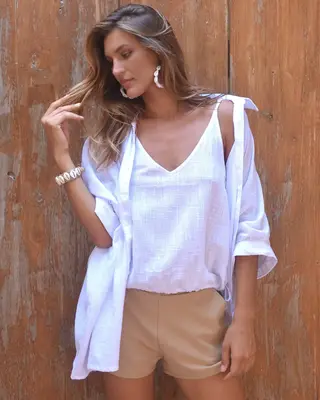 Hot Lava Blouse Blossom White