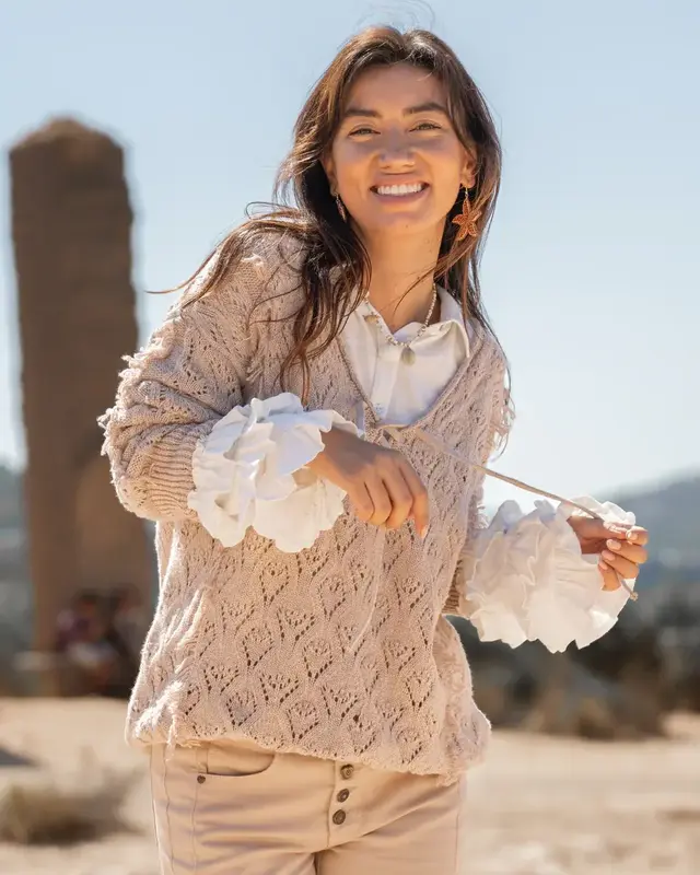 Isla Ibiza Bonita Knitted Jumper Gitano Khaki