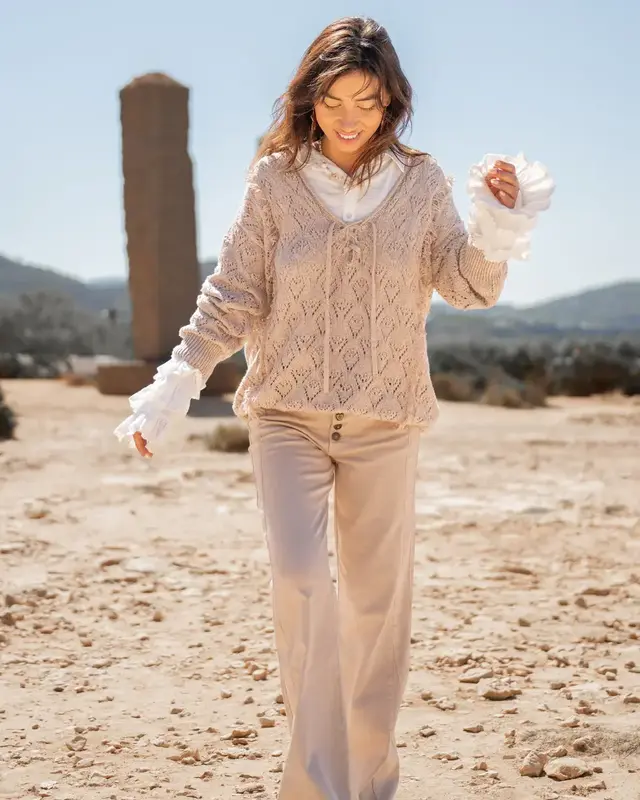 Isla Ibiza Bonita Knitted Jumper Gitano Khaki