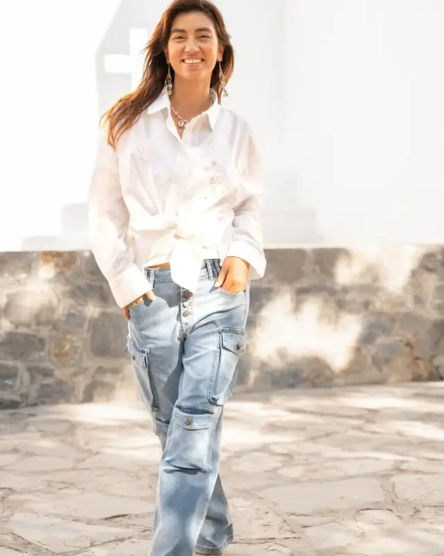 Isla Ibiza Bonita Embroidery Blouse Sombra White