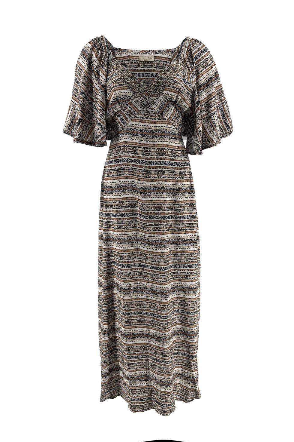 Isla Ibiza Bonita Lange Jurk Frontera Print