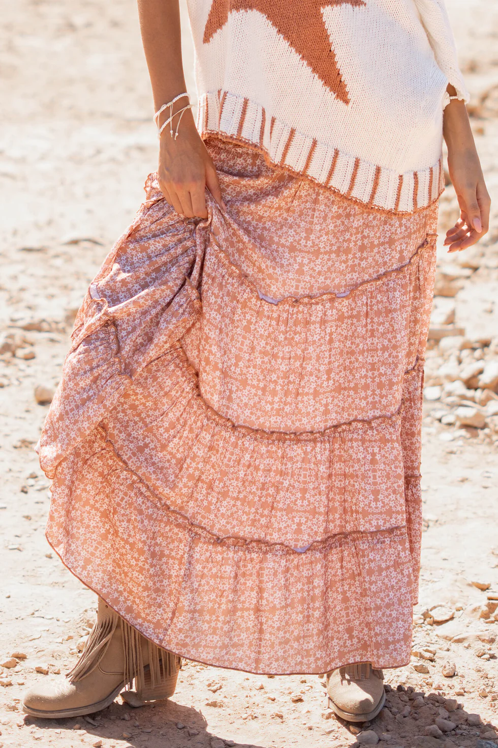 Isla Ibiza Bonita Lange Rok Estrella Print