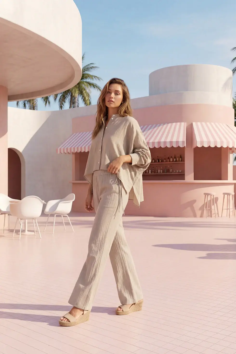 Moost Wanted Ellis Batwing Top Washed Sand