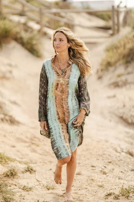 Tarifa Soul Asymmetrisch Tuniek Mikonos Army/Mint/Camel