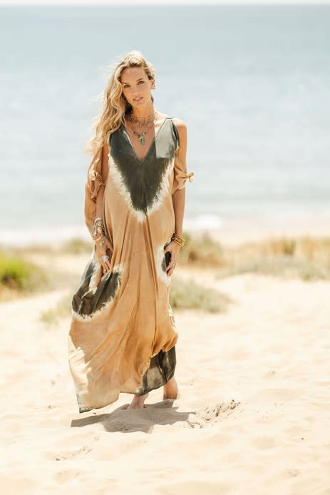 Tarifa Soul Lange Kaftan Aruba Camel/Army