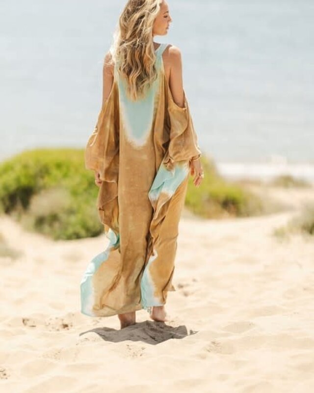 Tarifa Soul Maxi Kaftan Aruba Camel/Mint