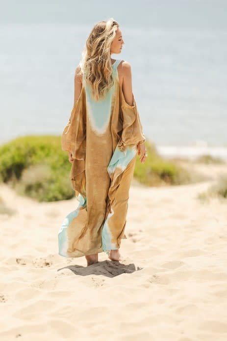 Tarifa Soul Maxi Kaftan Aruba Camel/Mint