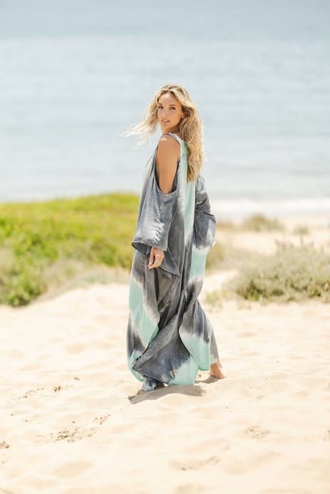 Tarifa Soul Maxi Kaftan Aruba Grey/Mint