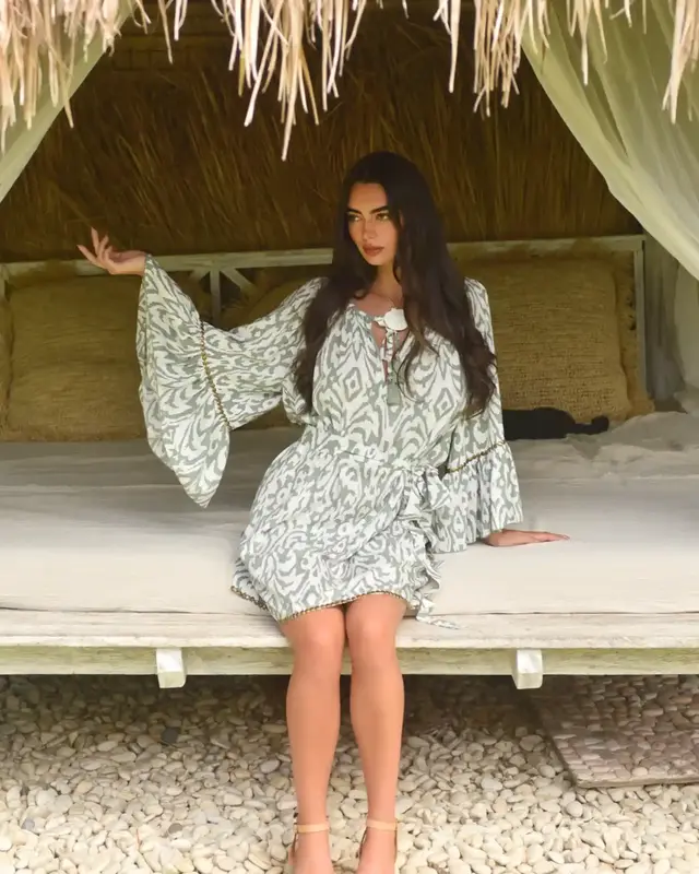 Hot Lava Jurk Hippie Metal Ethnic Sage