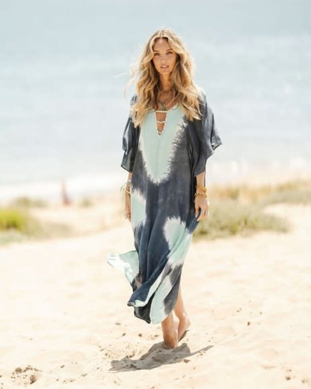 Tarifa Soul Maxi Tuniek Shells Aruba Grey/Mint